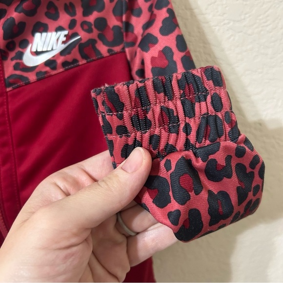 Nike Girls Leopard Print Tricot Tracksuit Jacket - Size 3T - Picture 3 of 7